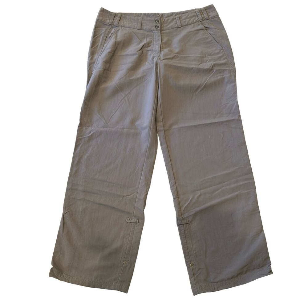 ExOfficio Women's Roll Up Hem Hiking Pants Grayish Brown Size 12